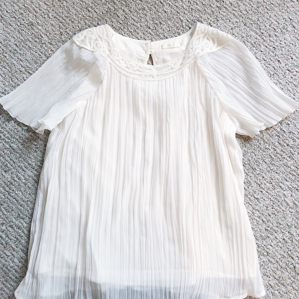 Bohemian silk and lace top